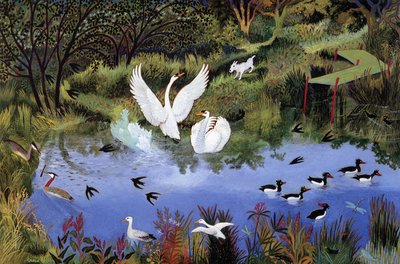 Değirmen Göleti, 2006 (akrilik) by Anna Pugh