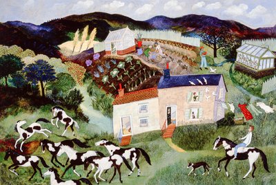 Patates Toplama, 2001 (akrilik) by Anna Pugh