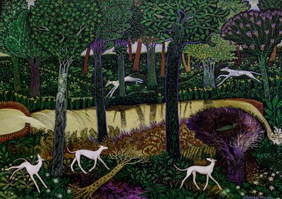 Pussys Primrose, 2017 (akrilik) by Anna Pugh