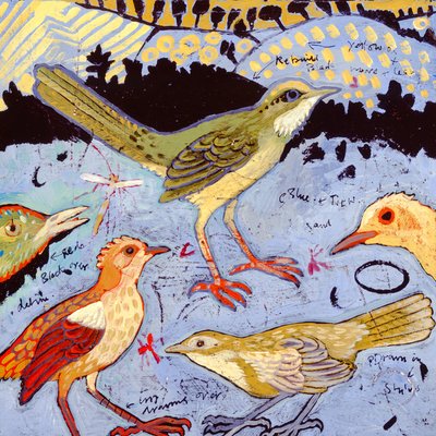 Küçük Kuşlar, 2006 (akrilik) by Anna Pugh