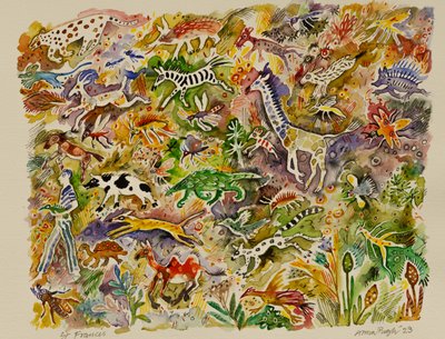 Aziz Francis, 2023 (suluboya) by Anna Pugh