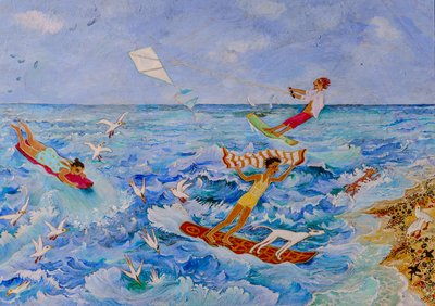 Çok yüksek İkarus, 2020 (akrilik) by Anna Pugh
