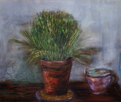 Kedi nanesi (kağıt üzerinde pastel) by Anna de Noailles