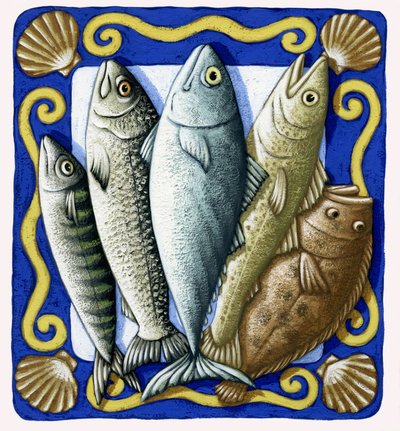 Taze balık, 2014 (guaj) by Annalisa Morrocco