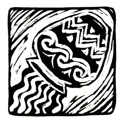 Horoscope (Aquarius), 2017 (keten baskı) by Annalisa Morrocco