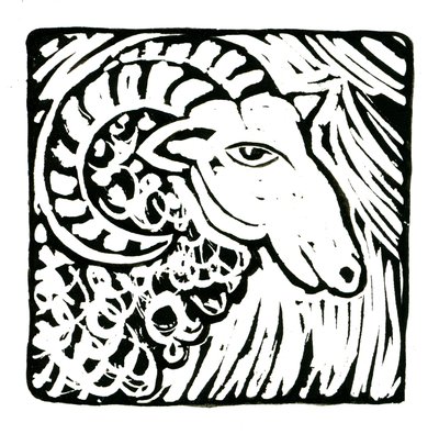 Horoskop (Koç), 2017 (keten baskı) by Annalisa Morrocco