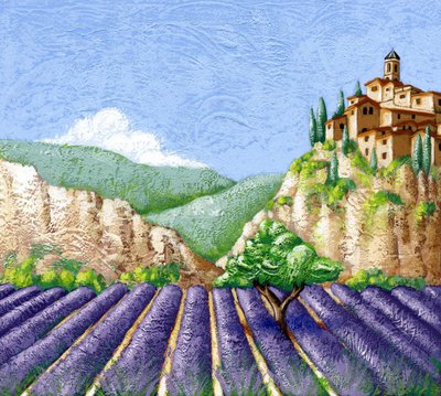 Lavanta tarlaları, 2015 (guaj) by Annalisa Morrocco