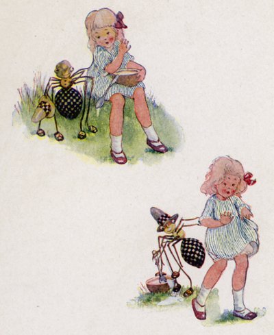 Tekerleme: Little Miss Muffet (renkli taş) by Anne (after) Anderson