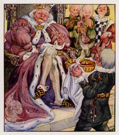 Tekerleme: Yaşlı King Cole Neşeli Yaşlı Bir Ruhtu (renkli taş) by Anne (after) Anderson