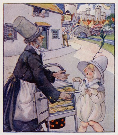 Tekerleme: Simple Simon Met A Pie-Man (renkli taş) by Anne (after) Anderson