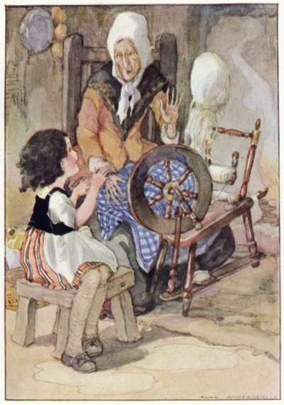 Büyükanne çıkrığından başladı (renkli taş) by Anne (after) Anderson