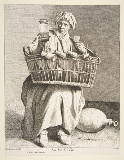 Brendi Satıcısı, 1737. by Anne Claude Philippe de Caylus