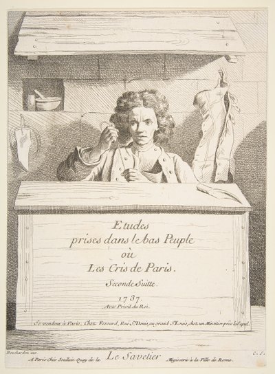 Ayakkabıcı, 1737. by Anne Claude Philippe de Caylus