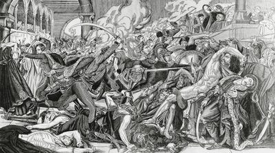 21 Ekim Kahire isyanı sırasında Fransız baskısı by Anne Louis Girodet de Roucy Trioson
