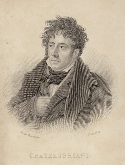Vikont de Chateaubriand'ın portresi by Anne-Louis Girodet de Roucy-Trioson