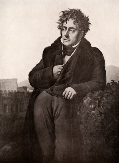 Francois-Rene, vikont de Chateaubriand, Fransız yazar ve diplomat, 19. yüzyılın başlarında. by Anne Louis Girodet de Roussy Trioson