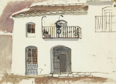 Bir İspanyol Evi (tebeşir ve guaj) by Anne Redpath