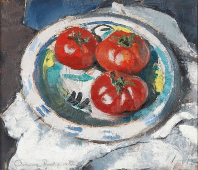 Natürmort - Üç Domates (gemide yağ) by Anne Redpath