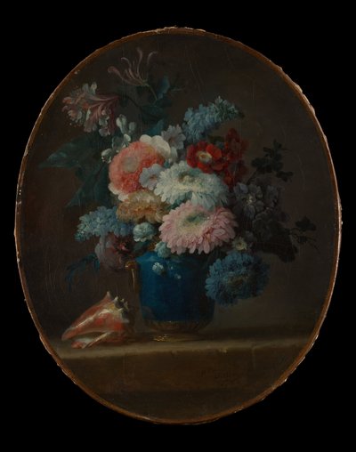 Çiçek Vazosu ve Kabuklu Deniz Kabuğu, 1780. by Anne Vallayer Coster