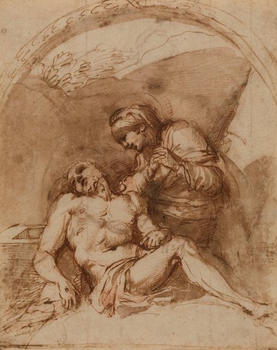 Carracci - r Pietà, RCIN 902169 by Annibale Carracci