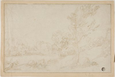 Nehir kıyısı ile manzara by Annibale Carracci