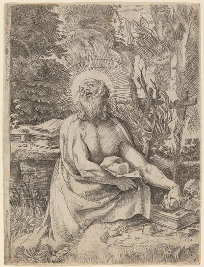 Vahşi Doğada Aziz Jerome by Annibale Carracci