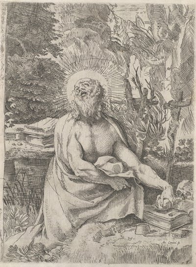 Vahşi Doğada Aziz Jerome, ca. 1591. by Annibale Carracci