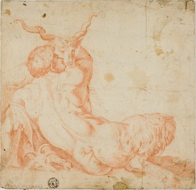 satir ve keçi by Annibale Carracci