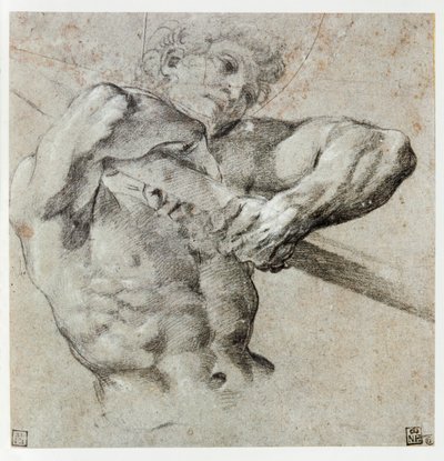 Bir erkek figürü çalışması ... by Annibale Carracci