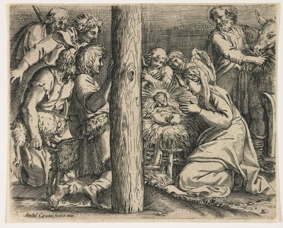 Çobanların Tapınması, c. 1606 by Annibale Carracci
