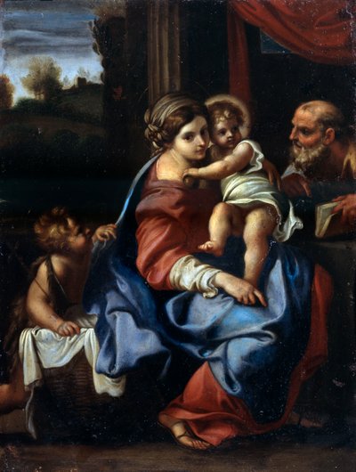Çocukken Vaftizci Yahya ile Kutsal Aile, 16. yüzyılın sonları veya 17. yüzyılın başlarında. by Annibale Carracci