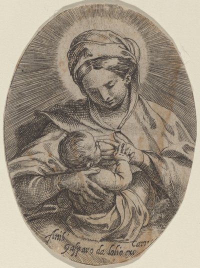 Madonna Mesih Çocuğunu Emziriyor by Annibale Carracci