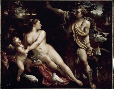 Venüs ve Adonis (tuval üzerine yağlı boya, c.1588-1593) by Annibale Carracci