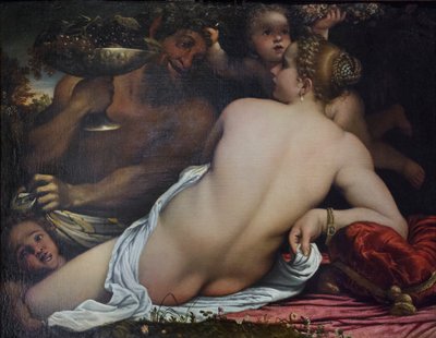 Venüs, iki satir ve Aşk Tanrısı by Annibale Carracci