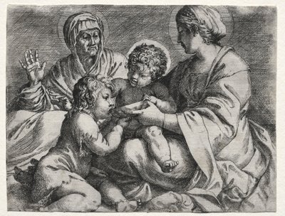 Kase ile Bakire, 1606. by Annibale Carracci