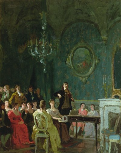 Paganini Konseri (tuval üzerine yağlıboya) by Annibale Gatti