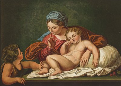 Bakire, Bebek Kurtarıcı ve Aziz John by Annibale after Carracci