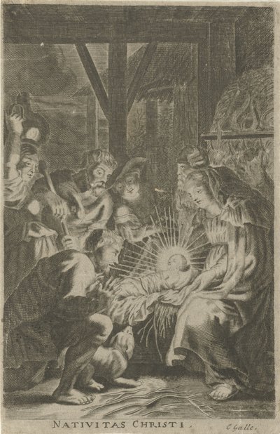 Çobanların hayranlığı Nativitas Christi (nesne üzerindeki başlık) by Anonymous