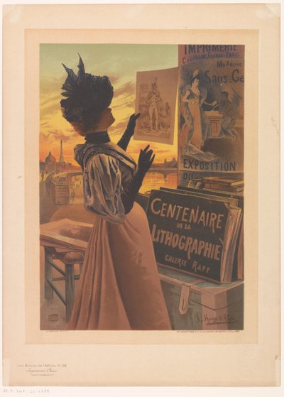 Galerie Rapp Les Maitres de l'Affiche tarafından düzenlenen Exposition du Centenaire de la Lithographie için reklam (nesne üzerine seri başlığı) by Anonymous