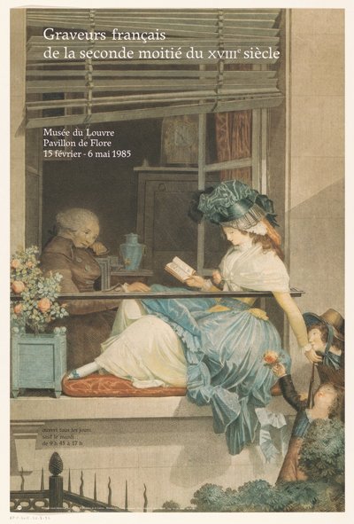 Poster voor de tentoonstelling 18. yüzyılın ikinci yarısının Fransız gravürcüleri 18. yüzyılın ikinci yarısının Fransız gravürcüleri (nesne üzerindeki başlık) by Anonymous
