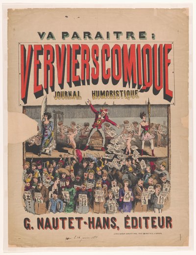 Verviers Comique Journal Humoristique dergisi için afiş by Anonymous