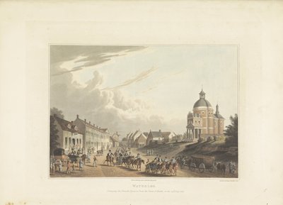 Afvoer van Franse kanonnen kapı Waterloo Waterloo. Fransız Topunu Savaş Alanından Taşımak, 24 Temmuz 1815 (nesnedeki başlık) by Anonymous