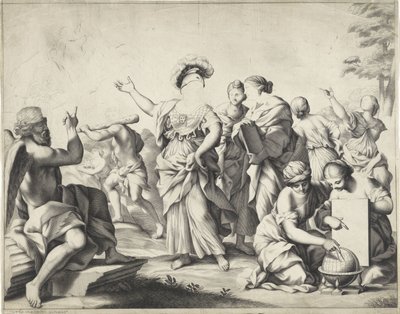Minerva ile alegori by Anonymous