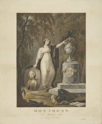 Orange-Nassau Prensi Frederik için alegorik cenaze anıtı, 1799 by Anonymous