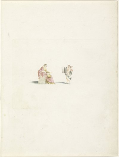 Amor bir ilham perisine kitap sunar by Anonymous