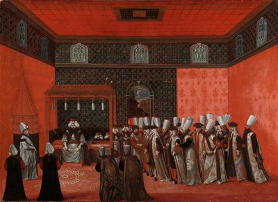 Sultan III. Ahmed (Büyükelçi Cornelis Calkoen) ile Bir Büyükelçinin Seyircileri by Anonymous