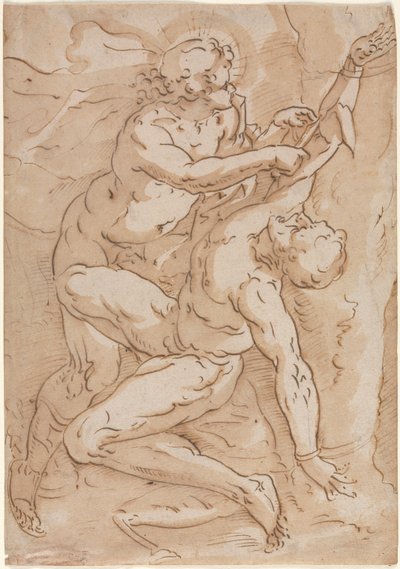 Apollo Yüzen Marsyas (sağda) by Anonymous