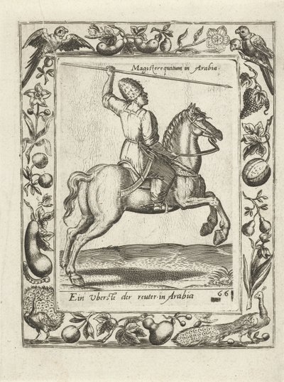 Arap reisi at sırtında by Anonymous