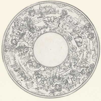 Bacchus bir keçi vagonuna biniyor Yemekler: Bacchus ve Entourage Alayı ile Manzaralar (dizi başlığı) by Anonymous