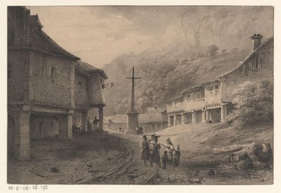 Anıtı olan dağ köyü by Anonymous